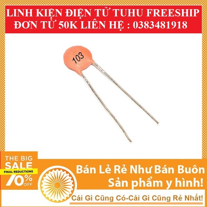 Combo 10 Tụ Gốm 50V - (Các Giá Trị 101, 102, 103, 104)