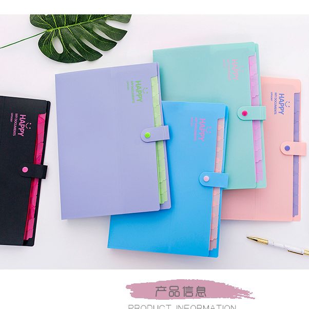 Túi đựng tài liệu, bài kiểm tra A4 nhiều ngăn LILA TL585 - giao màu ngẫu nhiên