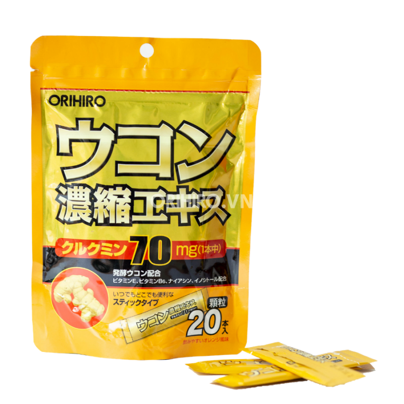 [HCM]Bột nghệ Chống Say Orihiro 20 gói/túi Nhật Bản
