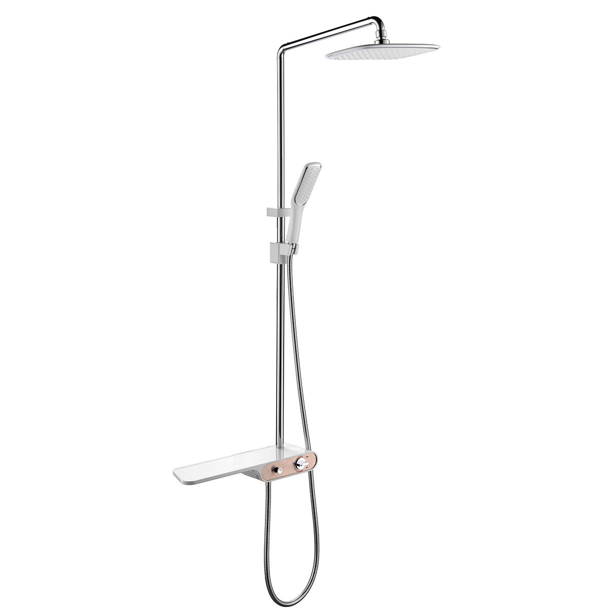 Bộ sen cây tắm đứng nóng lạnh Eurolife EL-S911 (Trắng - hồng)