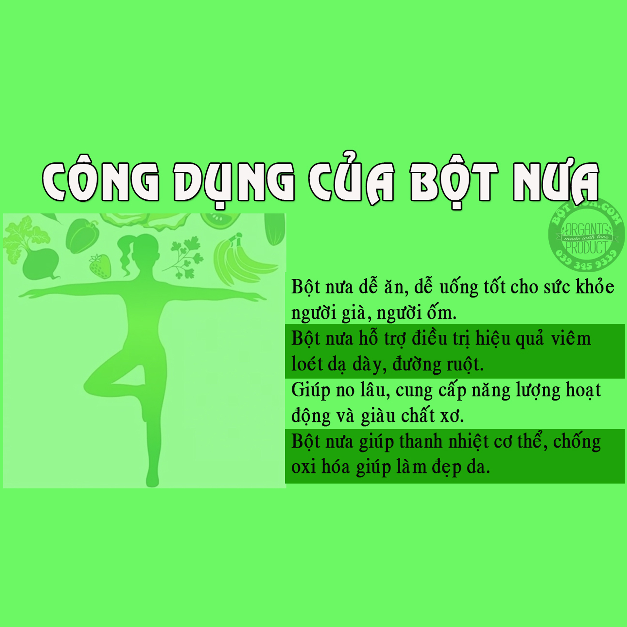 Bột nưa nguyên chất Bến Tre