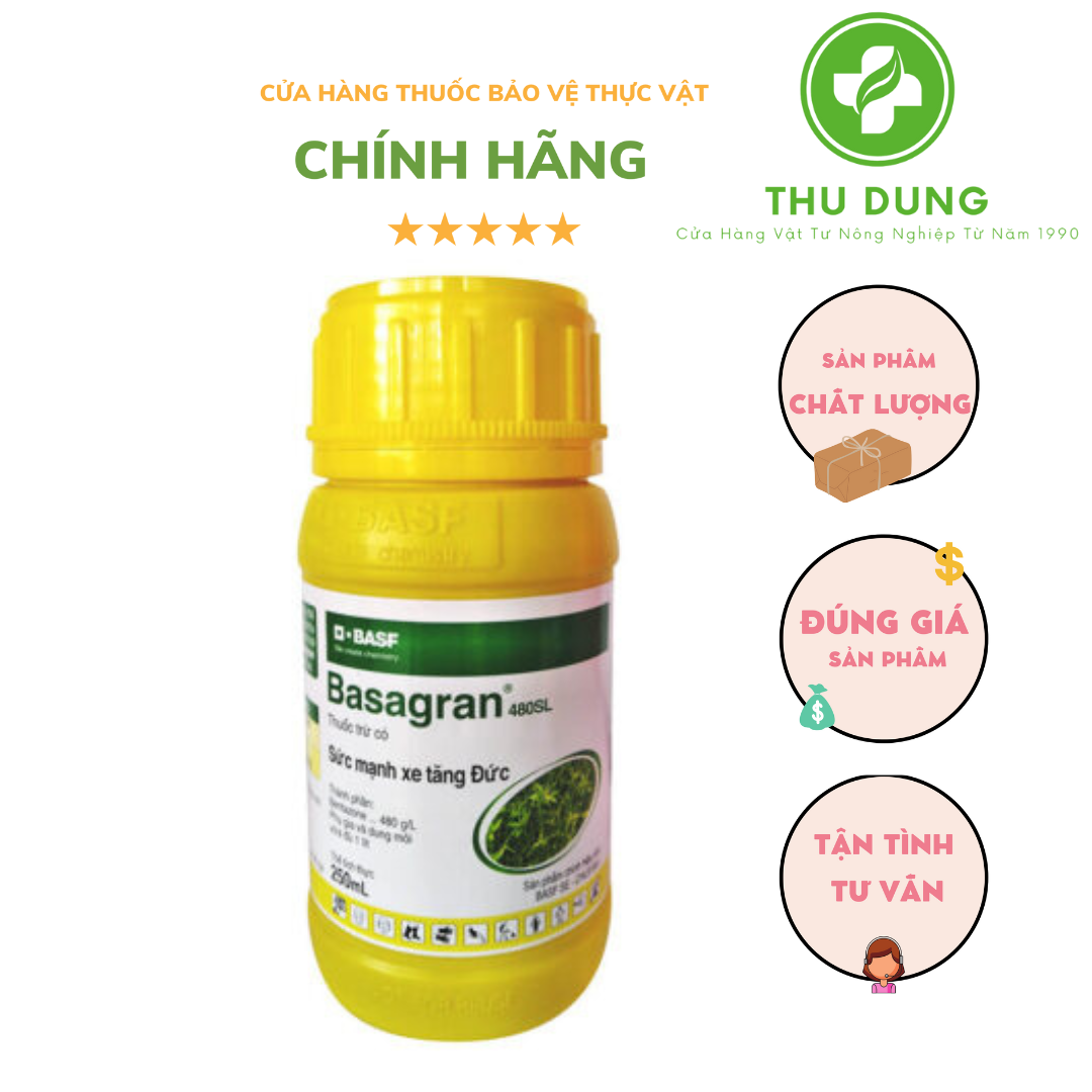 Thuốc trừ cỏ lúa Basagran 480SL (Chai 250ml) | Sức mạnh xe tăng Đức