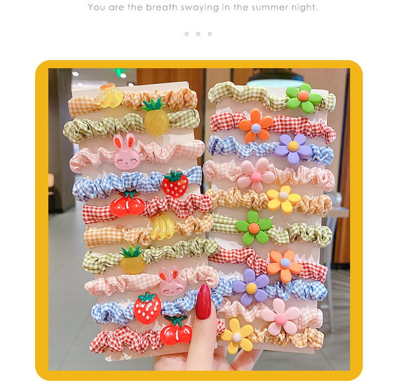 Dây buộc tóc, cột tóc scrunchies hoa quả dễ thương Hàn Quốc