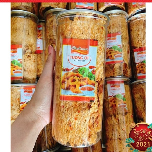 Khô Mực Cán Tẩm Gia Vị Cay 200g