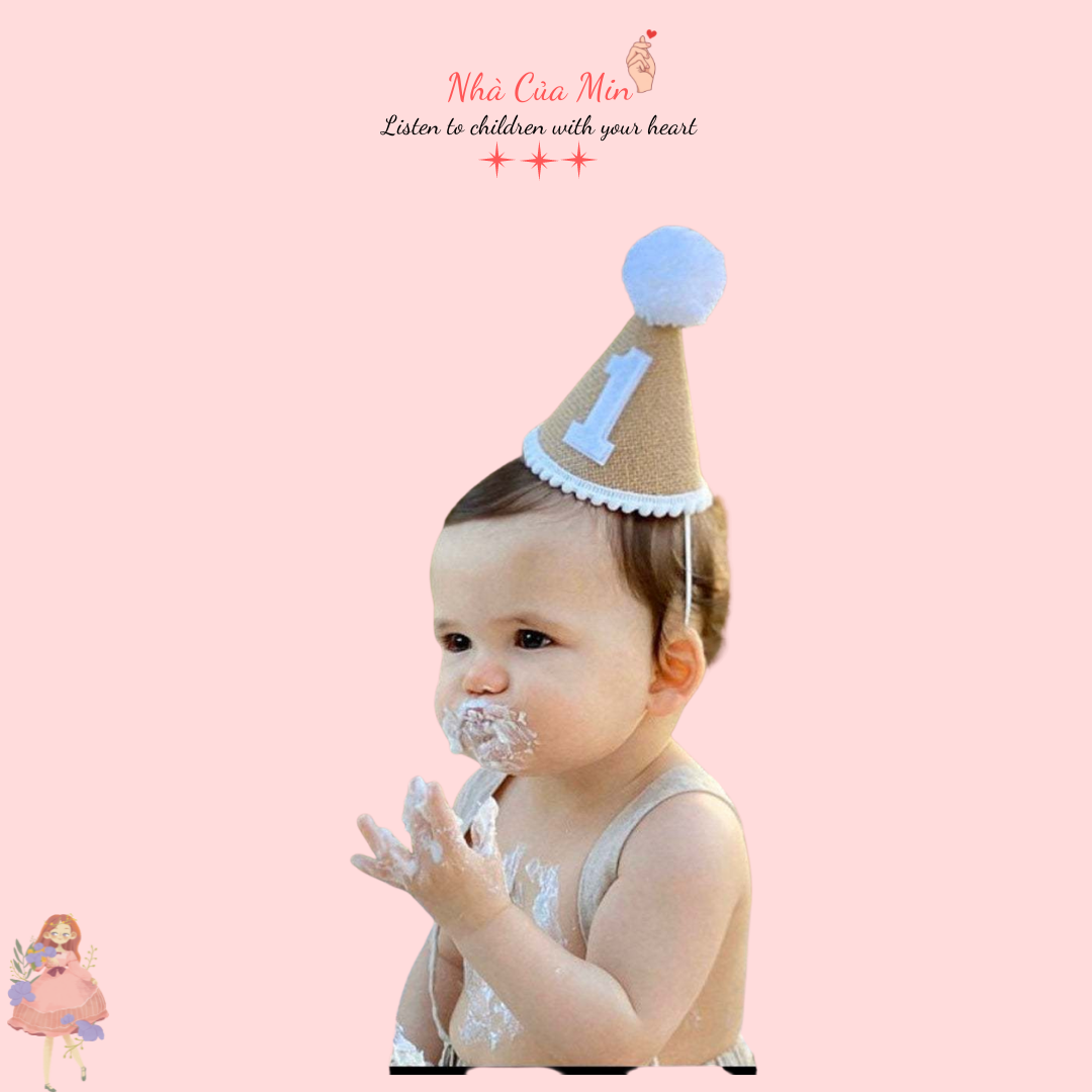 Mũ Sinh Nhật Số 1, 2, 3, 4  Cho Bé