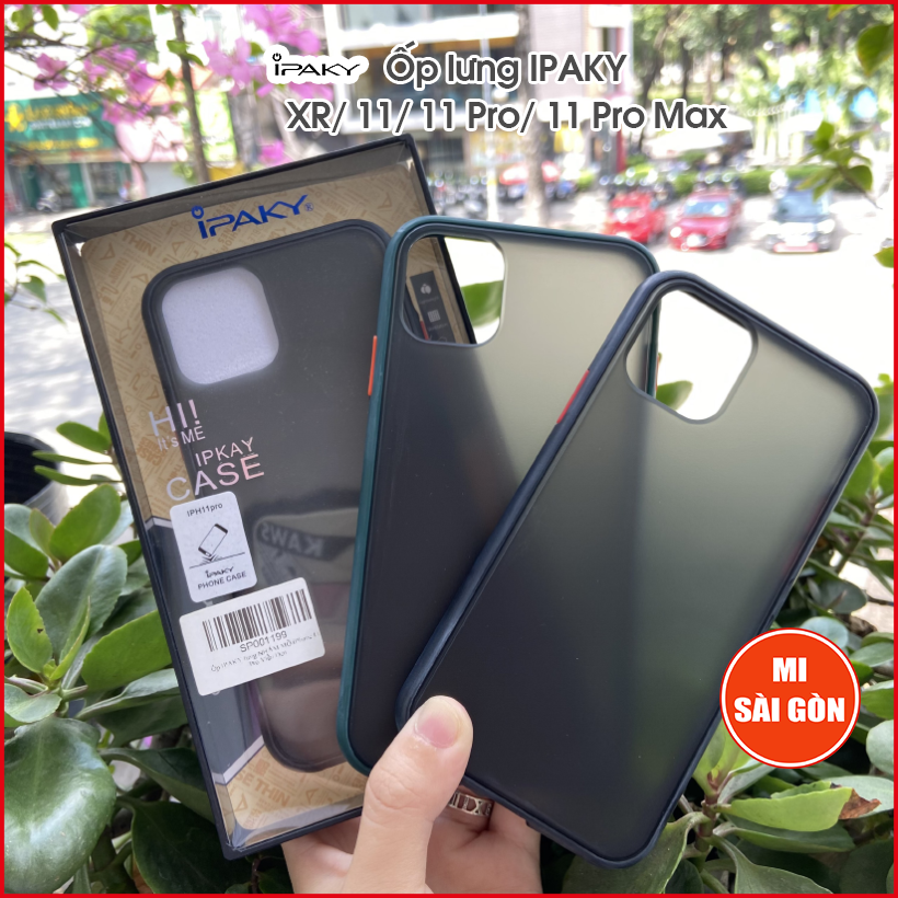 [Hỏa Tốc HCM] Ốp lưng IPAKY iPhone XR/ 11/ 11 Pro/ 11 Pro Max - Mặt lưng NHÁM MỜ