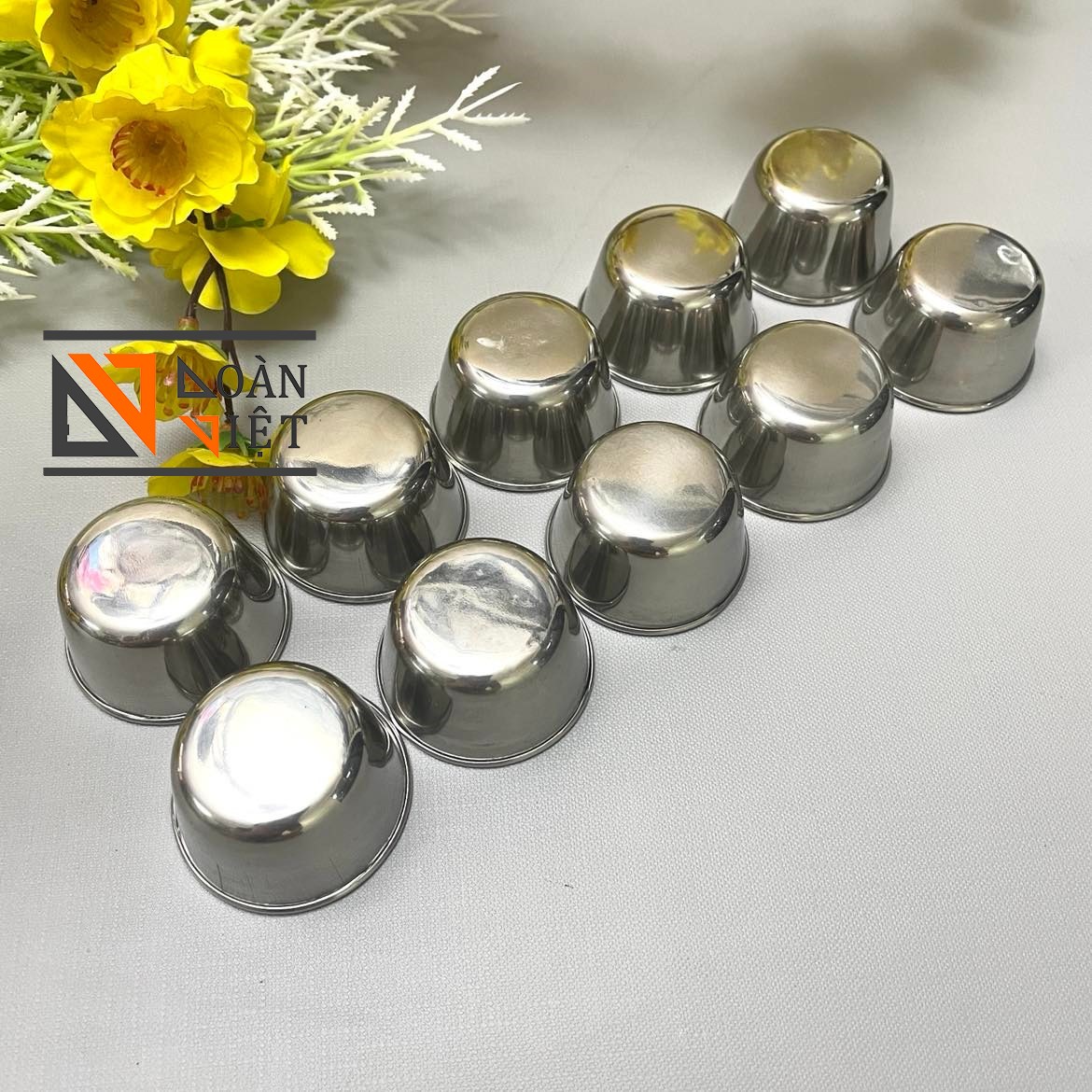 Khuôn bánh bò bông, bánh bò bi - khuôn inox 4,3 cm - 2,5 cm- combo 5, 10 khuôn - dụng cụ làm bánh