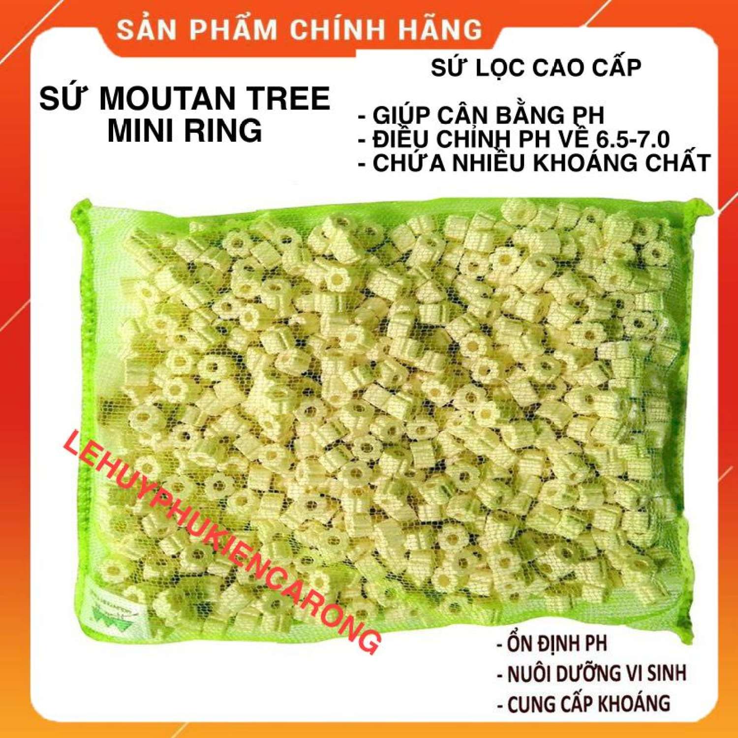 "hoàn tiền đến 10%" sứ lọc bể cá mini ring - sứ lọc cao cấp của mountain tree giúp cân bằng ph, chứa nhiều khoáng chất
