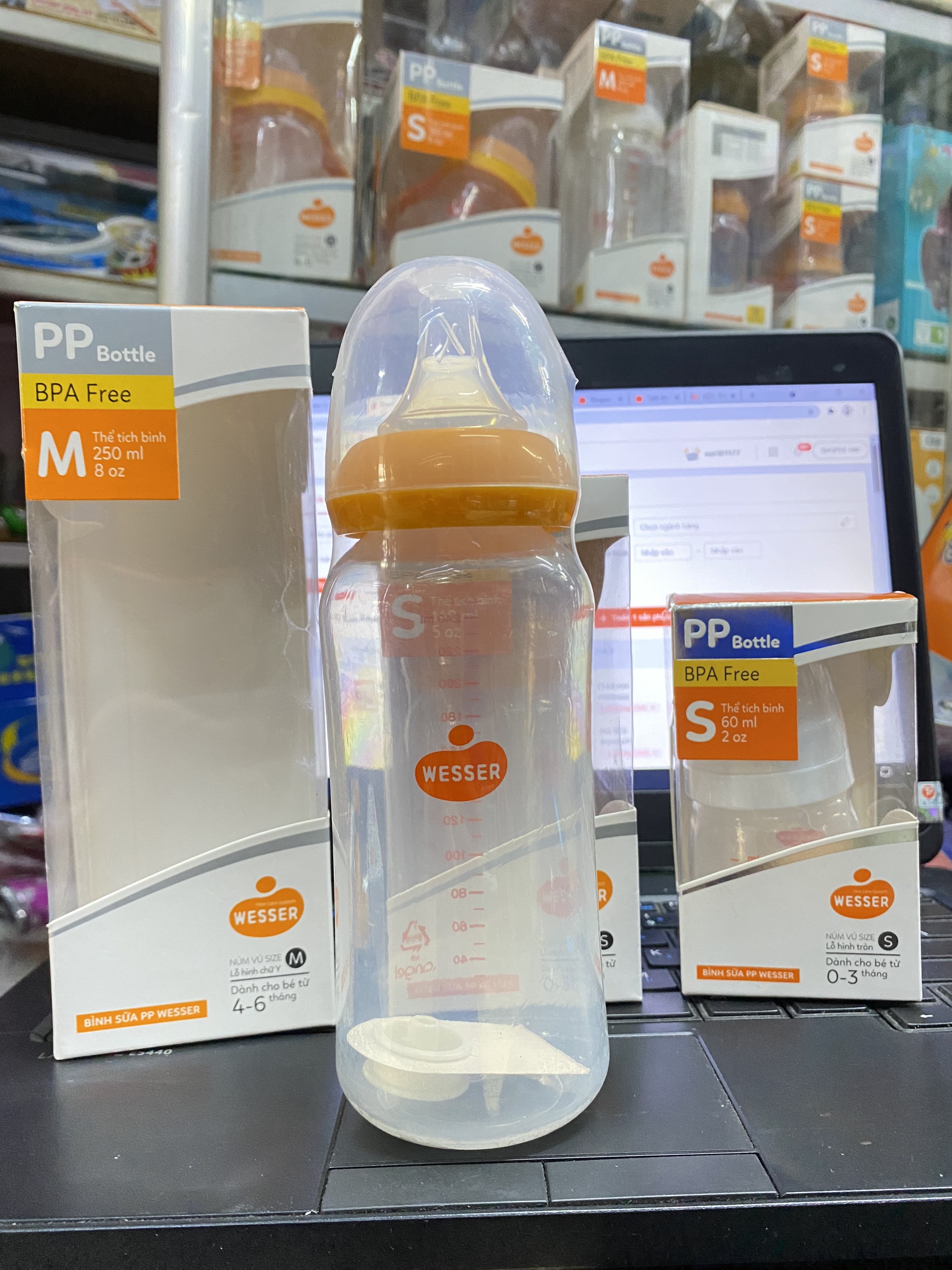 Bình Sữa Wesser PP Cổ Hẹp 60Ml / 120Ml / 250Ml