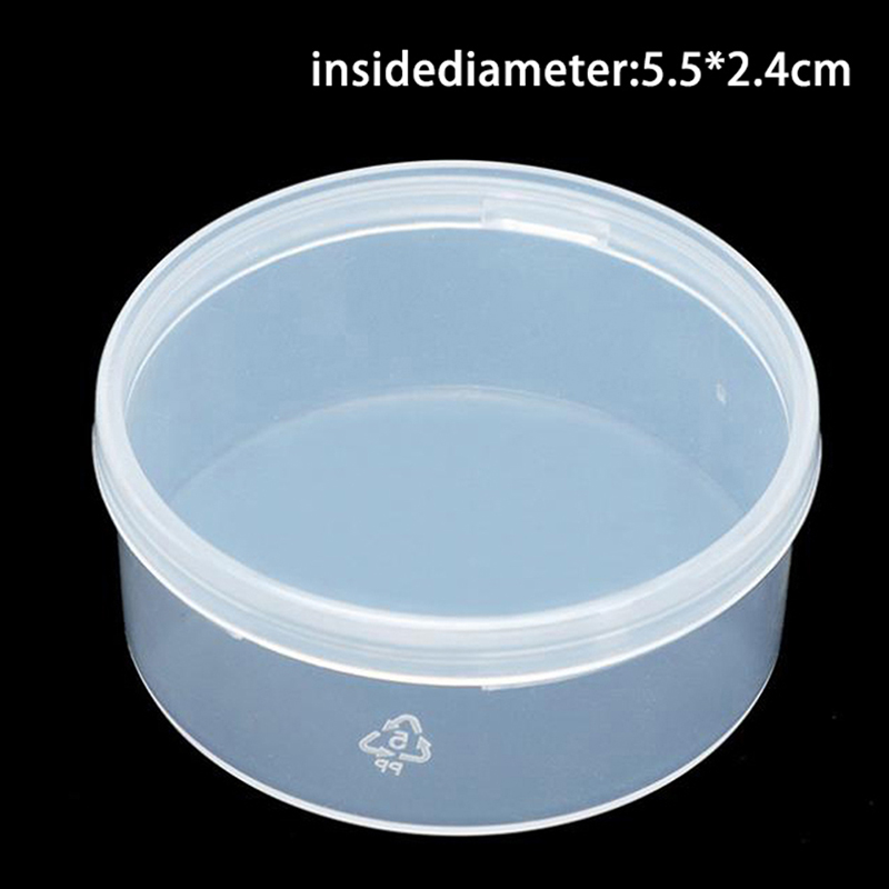 xuyongming Round Clear Plastic Containers Beads Crafts Jewelry Display Storage Boxes Case