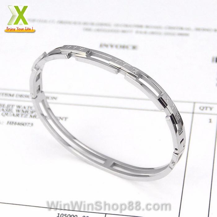 Vòng tay Titan số La Mã VT165 (Màu Bạc)