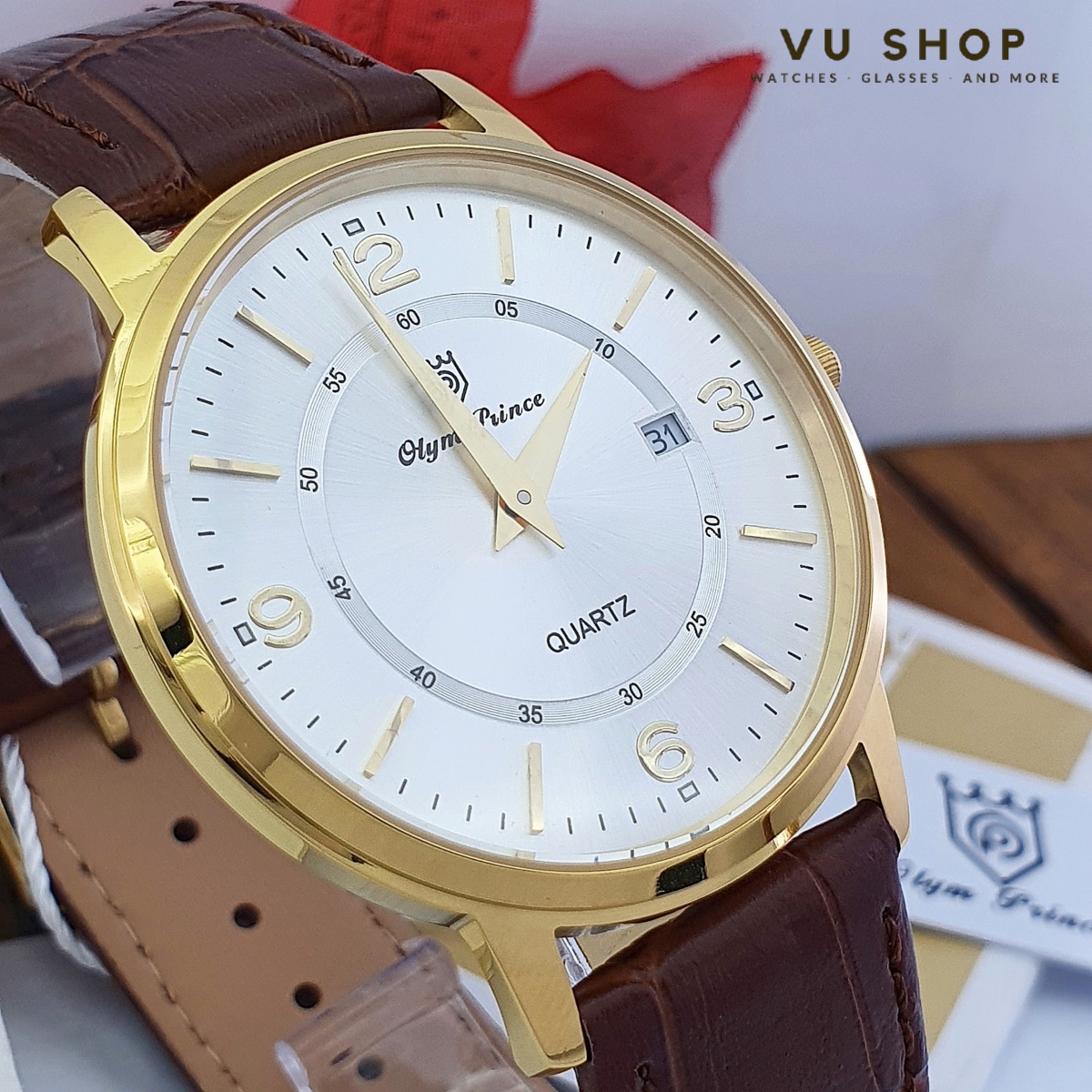[HCM]ĐỒNG HỒ NỮ OLYM PRINCE 073 - DÂY DA SIÊU MỎNG