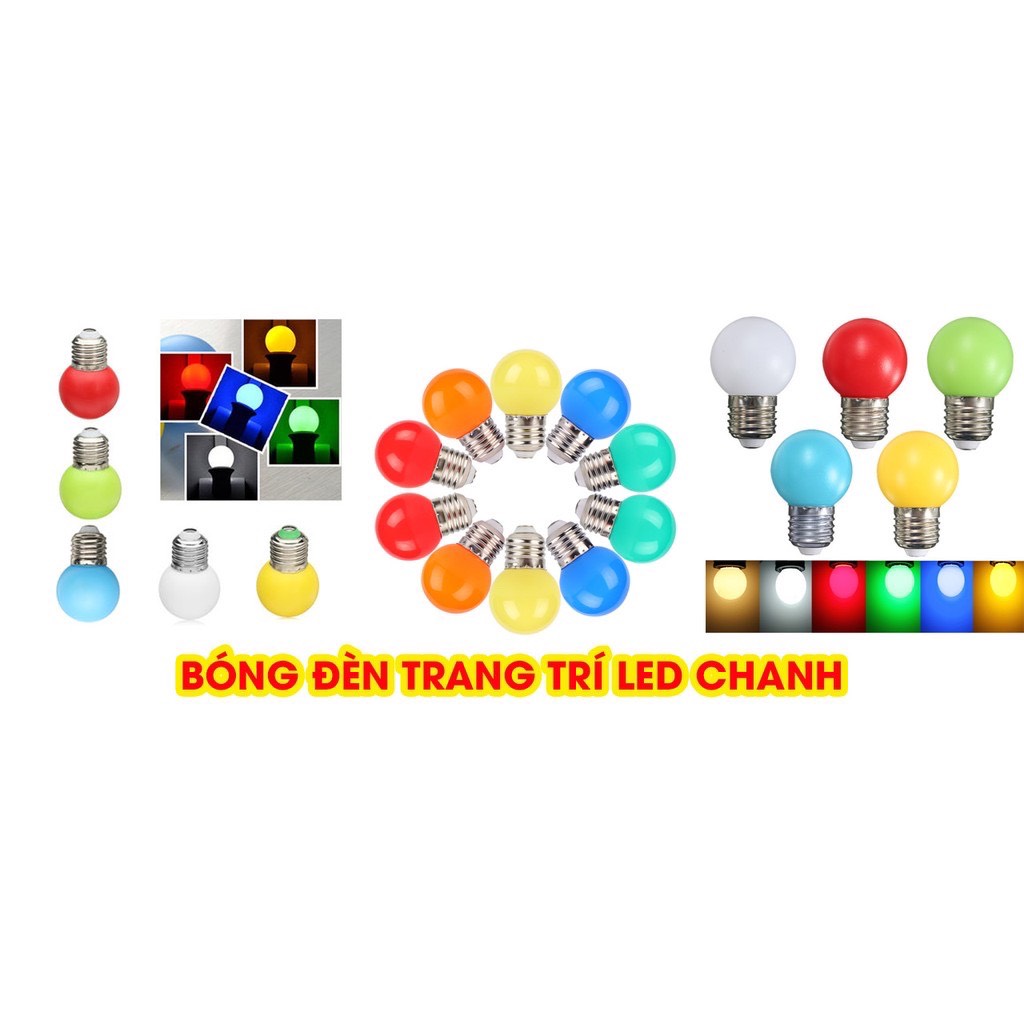 Bóng đèn led trang trí 1w nhiều màu
