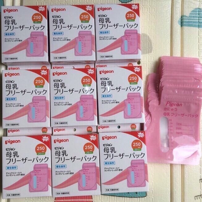 Combo 10 túi trữ sữa pigeon tiện dụng cho mẹ và bé