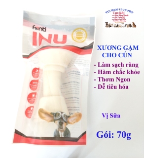 XƯƠNG GẶM CHO CHÓ Fonti INU C22 Vị sữa Gói 70g Thơm ngon Làm sạch răng Thơm miệng Hàm răng chắc khỏe SX tại Việt Nam thumbnail