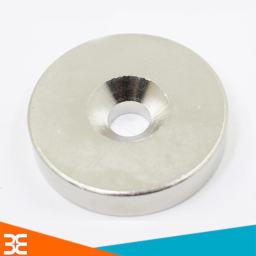 Nam Châm Đất Hiếm Tròn Có Lỗ 10x3 Lỗ 3mm