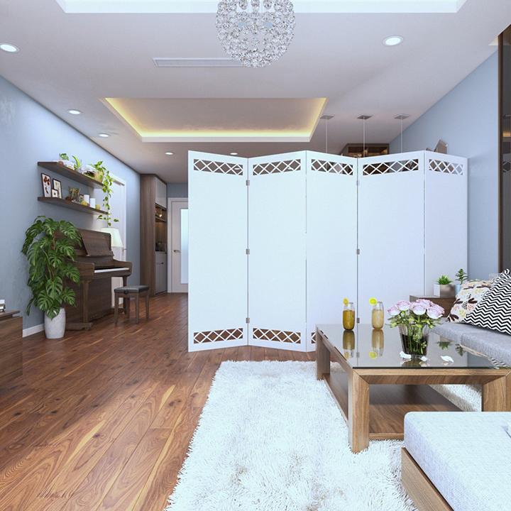 (HÀNG CAO CẤP)Bình phong kín thanh lịch, Vách ngăn phong thuỷ di động cho phòng khách, nhà hàng ,spa cao cấp/1 tấm gồm cả chân và nẹp