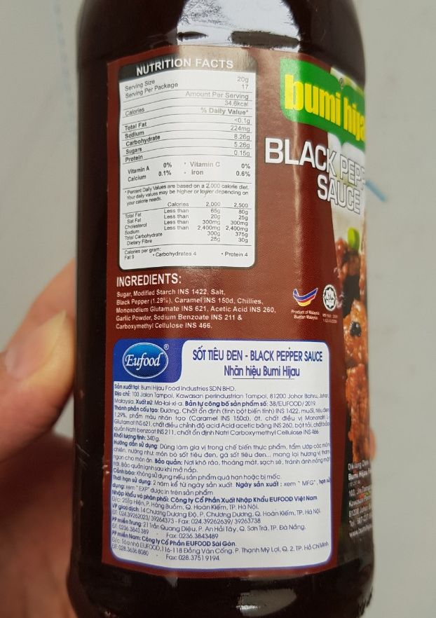 Sốt tiêu đen 340 g