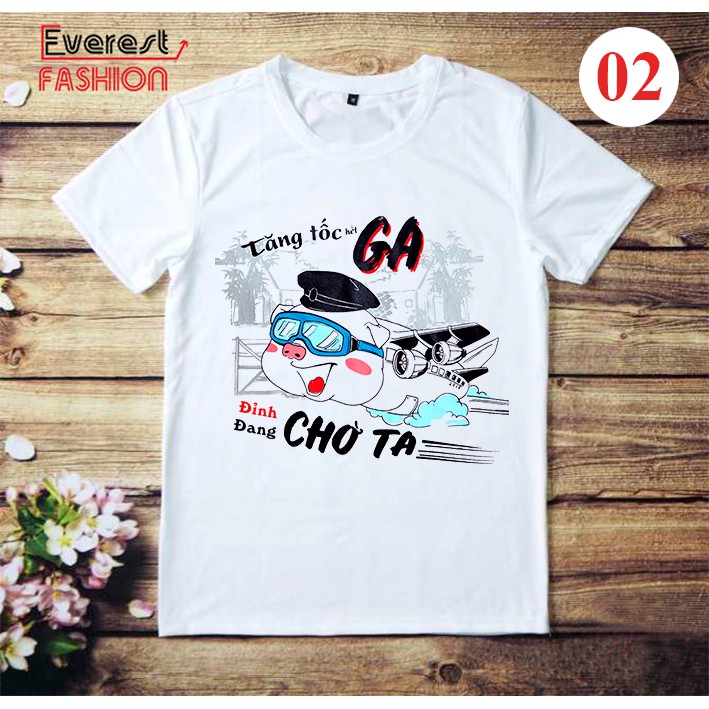 Áo Thun In Hình Con Heo Siêu Kute Áo Bát Giới Form Rộng Cho Nam Nữ