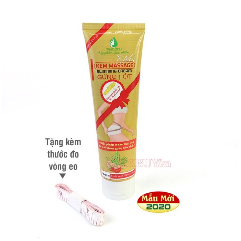 Kem massage tan mỡ bụng Gừng Ớt
