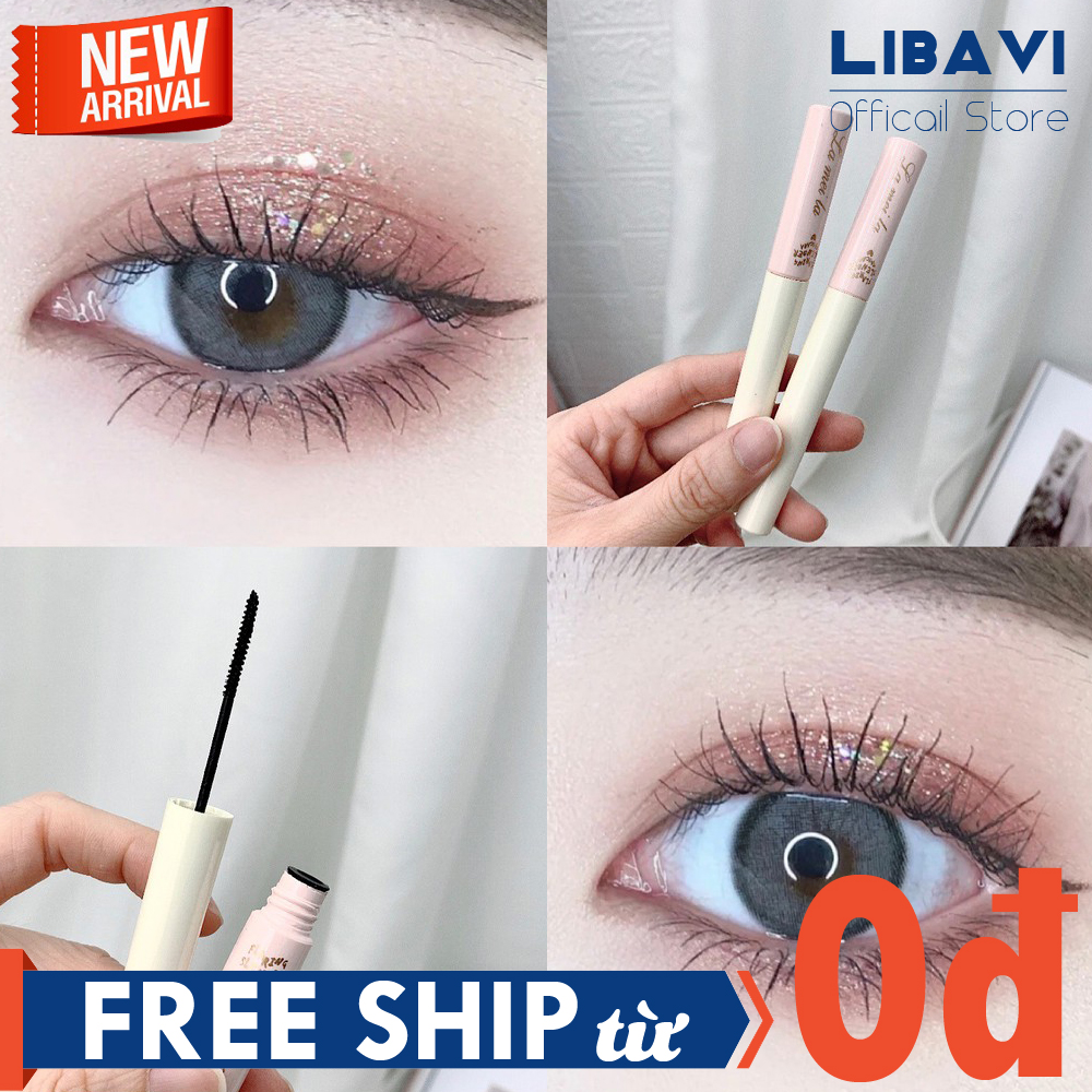 (Có video) Mascara Siêu Mảnh Tơi Mi, Chân mày, lông mày không trôi không lem Lameila Skinny Microcara Vỏ Hồng DSMCR