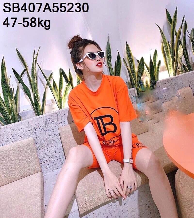 Sét bộ lửng in chữ thun tixi co giãn 4 chiều-MTB