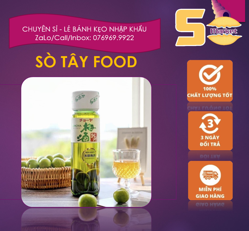 Nước Mơ Choya 720ml va Mơ Vảy Vàng Nhật Bản 500ml