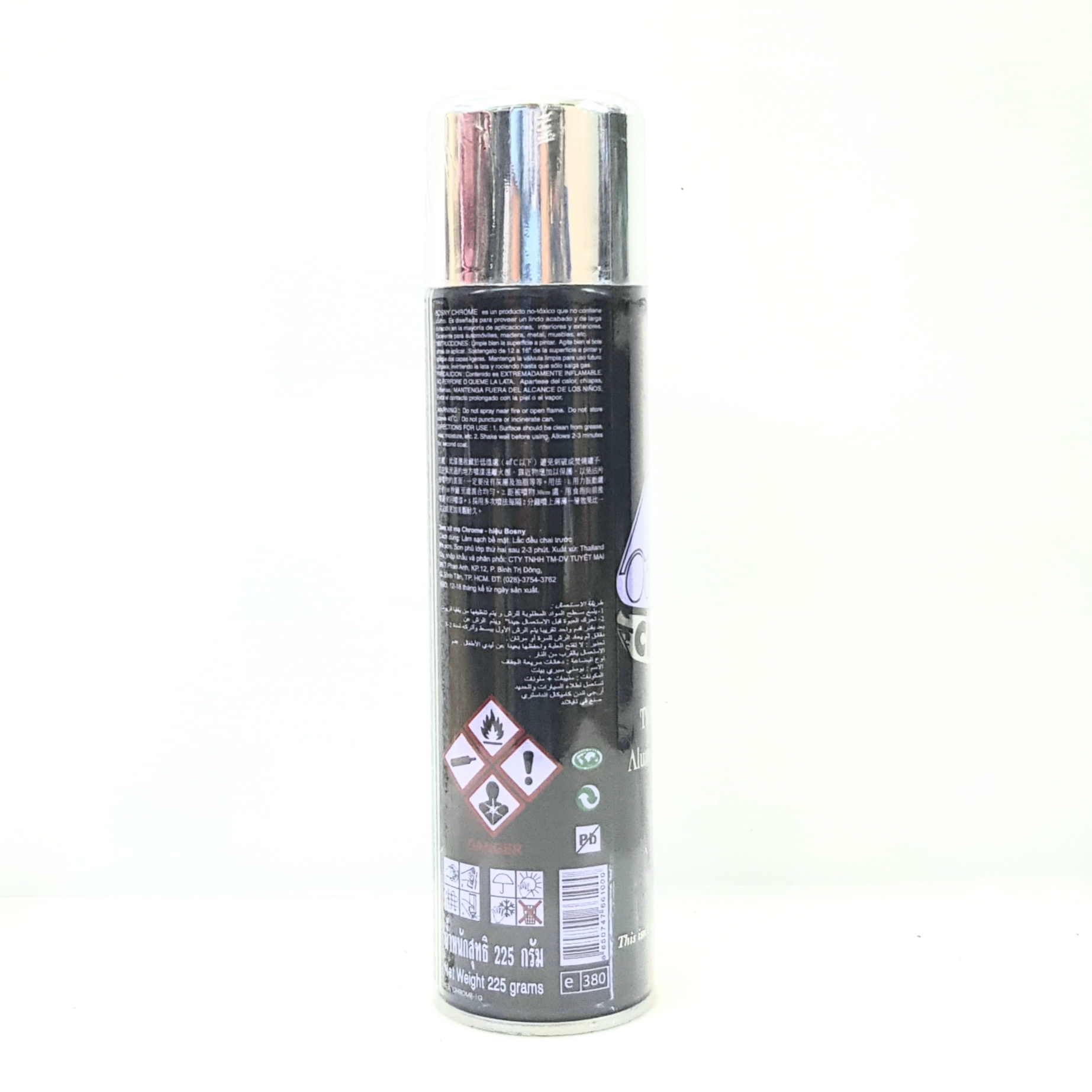 Sơn xịt mạ Chrome Bosny 320gr