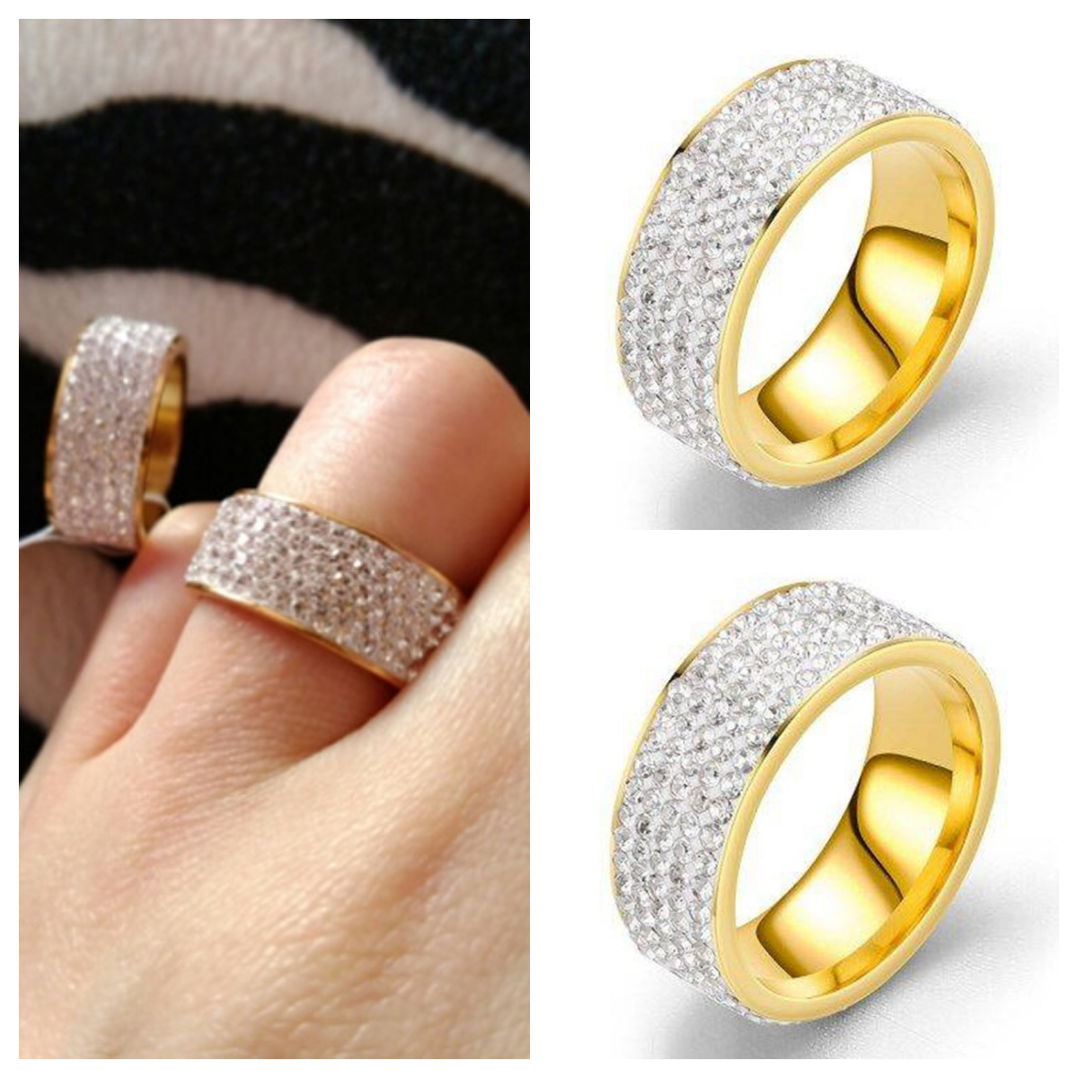 Nhẫn Nam Titan Đính Đá Sáng Chói Lóa  Phong Cách Cực Chất RBFULLZIRCON