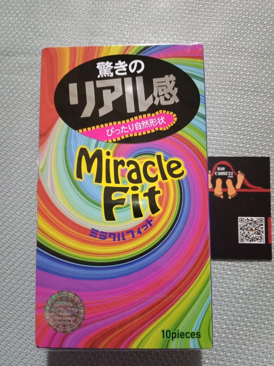 Bao cao su Sagami Miracle Fit 3D ôm khít kéo dài thời gian ( 10 chiếc)