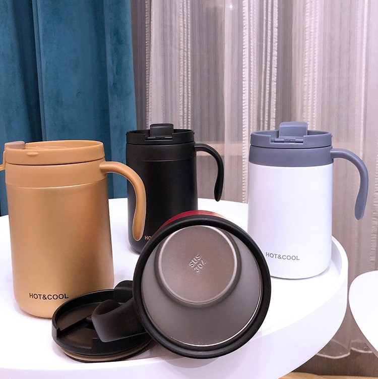 Ca giữ nhiệt 500ml Hot&Cool inox 304 , ly giữ nhiệt có nắp đậy kín 2 lớp giữ nhiệt cao cấp