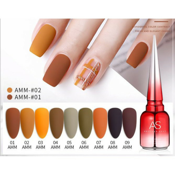 [HCM]Sơn Gel As mã AMM 15ML - Chai đỏ