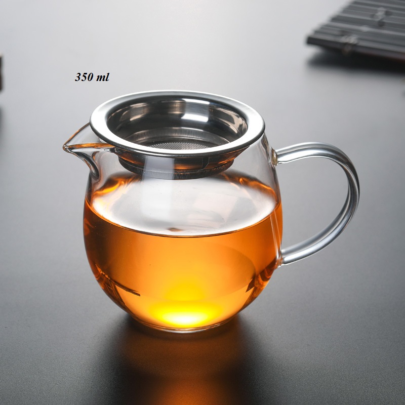Tống chuyên trà thủy tinh chịu nhiệt cao cấp kèm lọc trà Inox