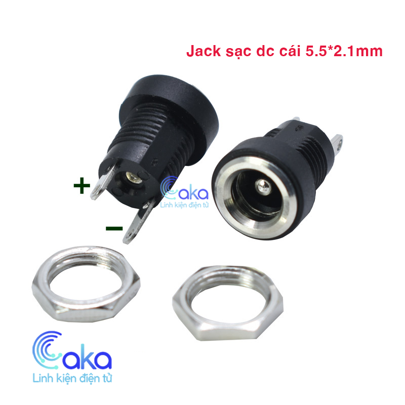 Jack DC Cái 5.5x2.1mm, Jack sạc DC độ pin