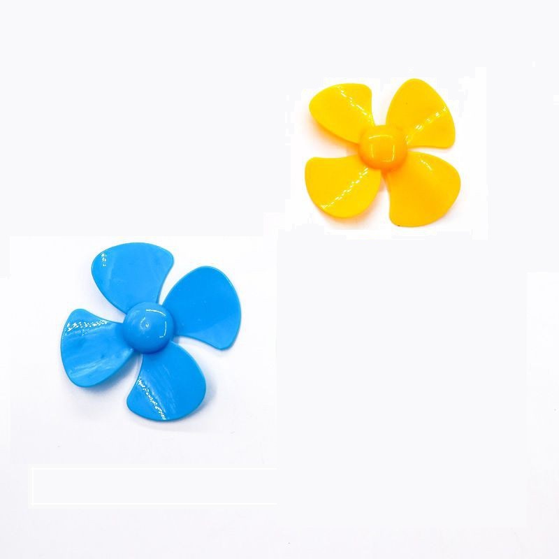 Bộ 2 cái cánh quạt nhựa 4 cánh mini cho đồ chơi màu ngẫu nhiên