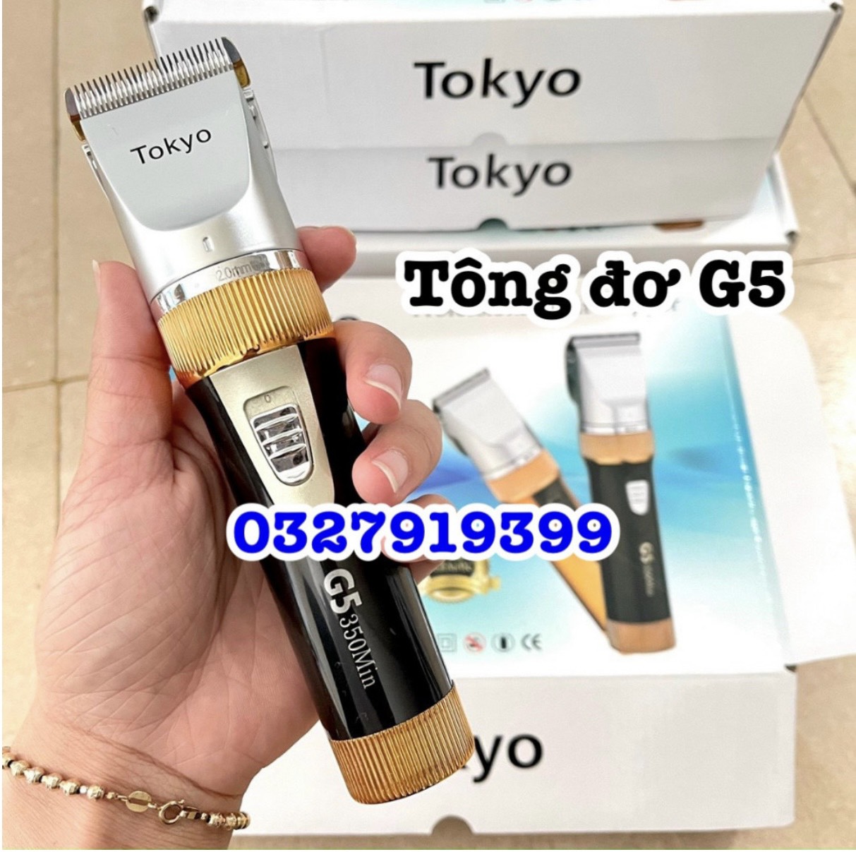 Tông đơ cắt tóc cao cấp TOKYO G5 2 pin