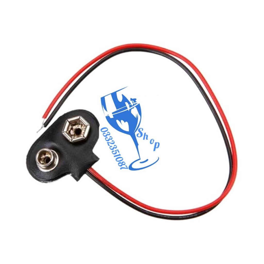 Dây đế pin 9v, dây nguồn có đế cắm cho pin 9v