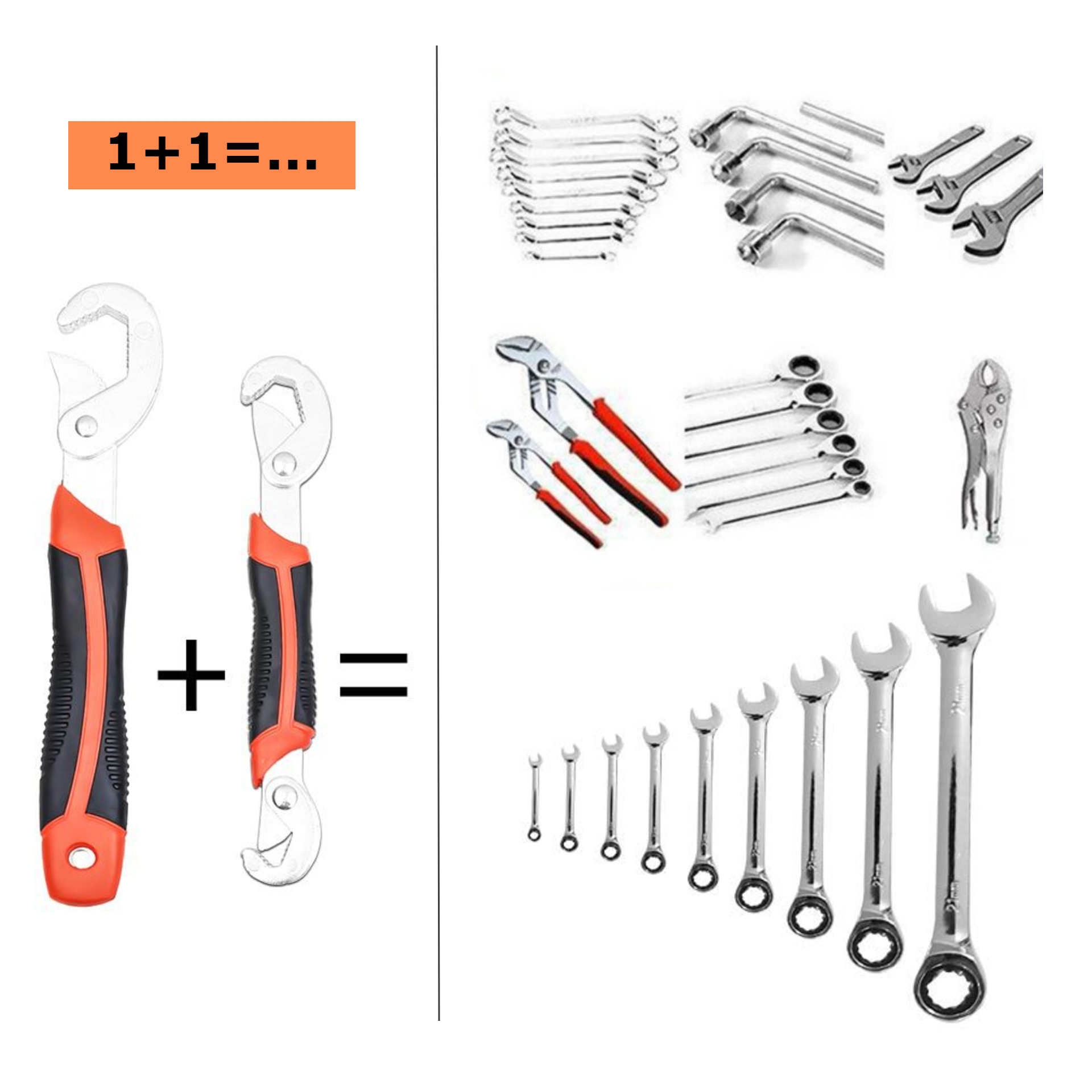 Bộ 2 cờ lê mỏ lết đa năng mở rộng 6-32mm (bị rỉ như ảnh cuối)