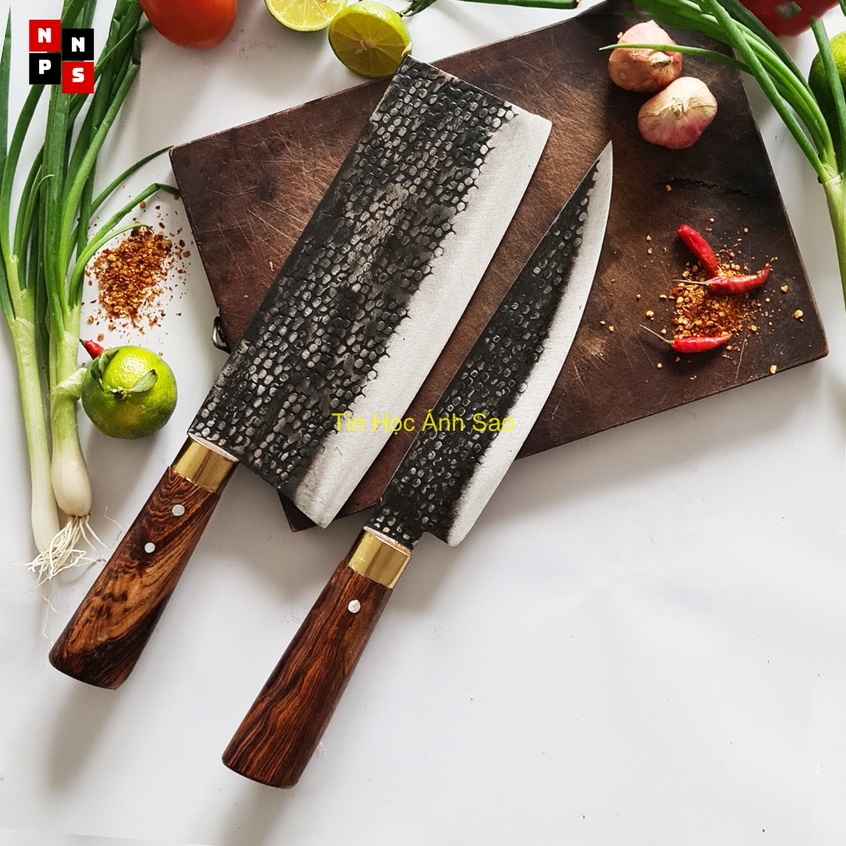 Bộ 04 dao nhà bếp thép nhíp