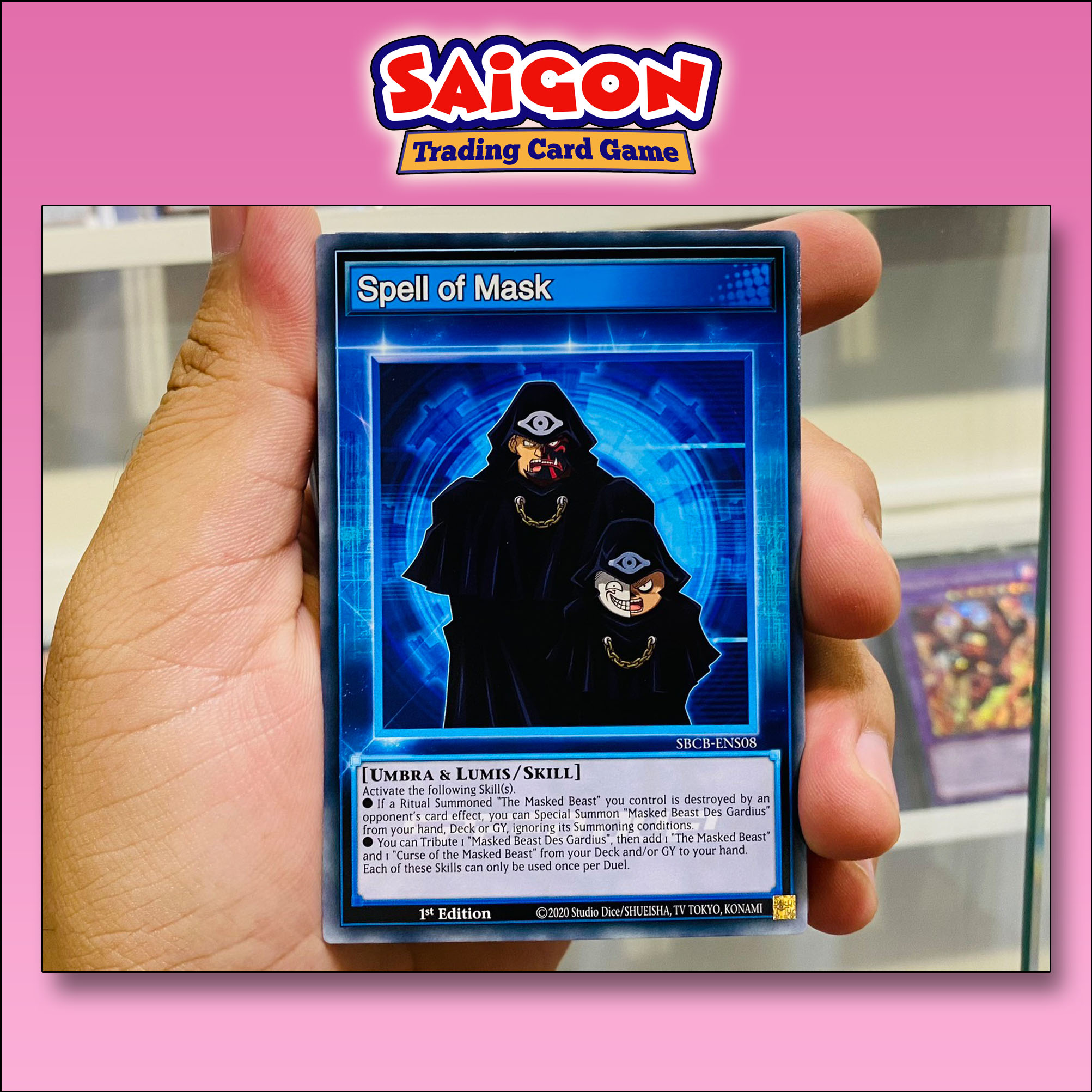 Thẻ bài yugioh mã sbcb-ens08 - spell of mask - common - 1st edition