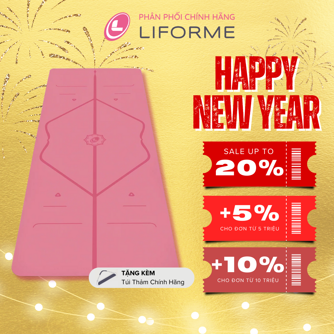 Thảm tập yoga Liforme Classic 4.2mm - Pink