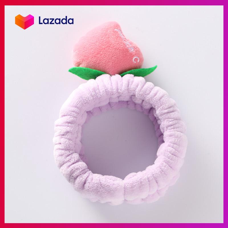 Băng đô vải nhung đào peach 3d xinh xinh - kashop