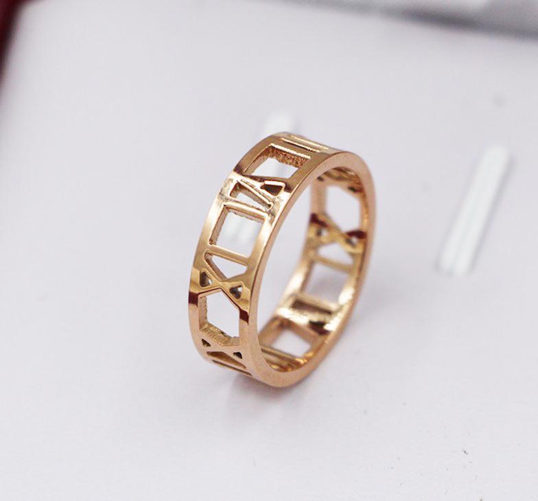 Nhẫn Số La Mã Titan Không Đen TT 0207