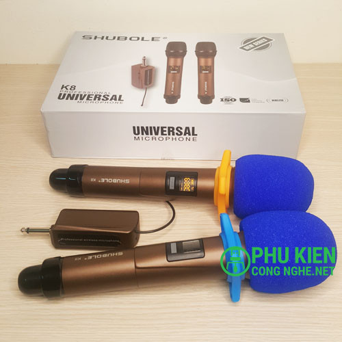 micro karaoke không dây cao cấp shubole k81 micro shubole k8 vỏ kim loại chống hú khử ồn vô địch trong tầm giá