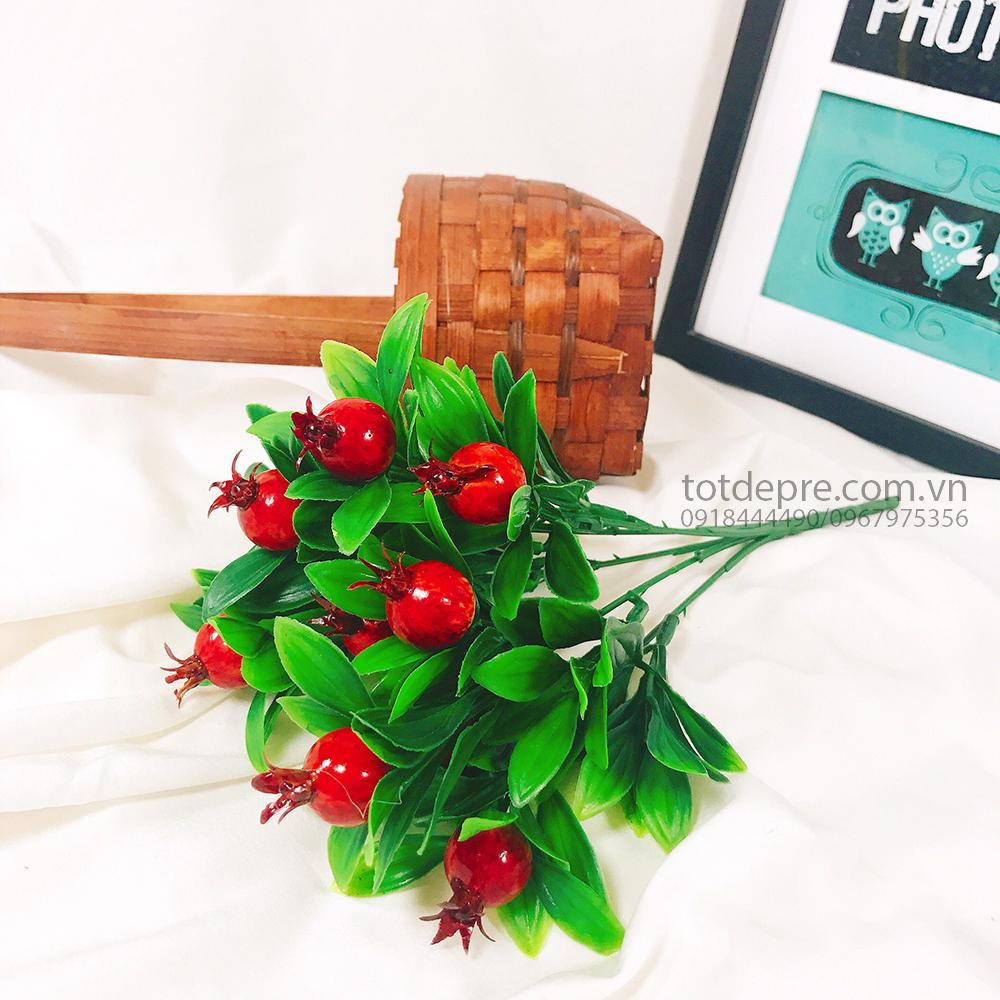 Cây Lựu nhỏ - Cây giả trang trí cao cấp