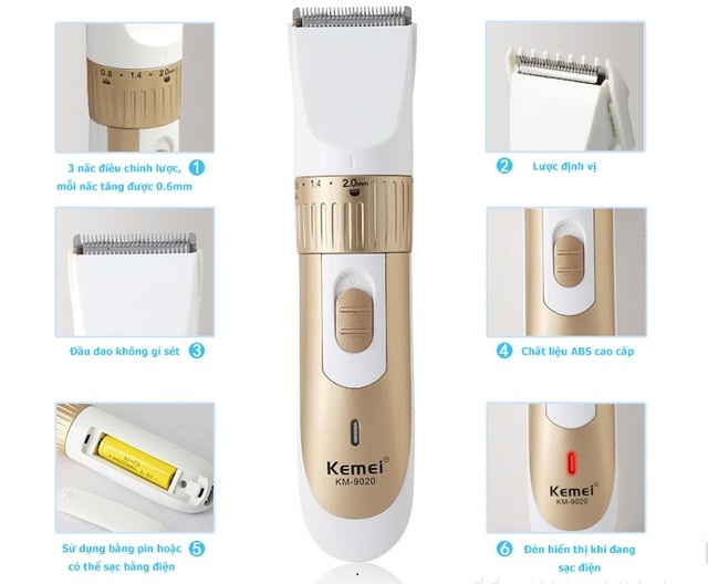 Tông Đơ Cắt Tóc Kemei Km9020