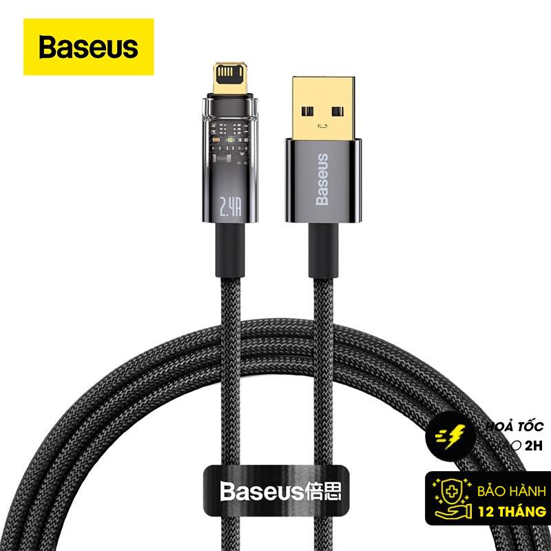 Cáp Sạc Tự Ngắt Gen2 Baseus Explorer Series dùng cho IP (Auto Power-Off, 2.4A Fast Charging & Data Cable)