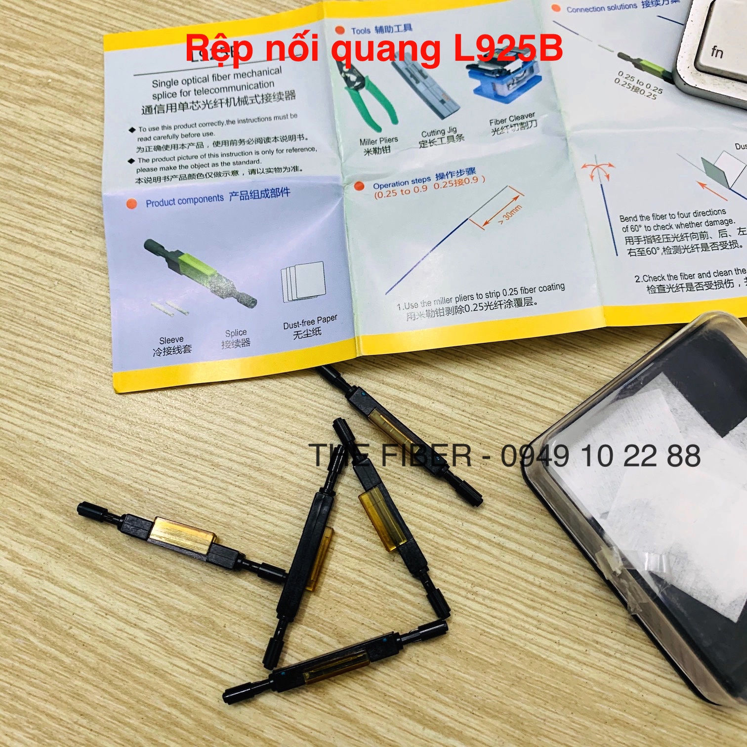 Rệp nối quang L925B nối sợi quang (Giá cho 1 cái)