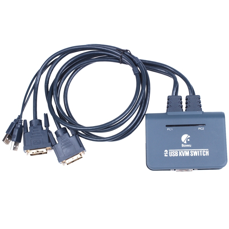 Bảng giá 2 Port Usb 2.0 2 In 1 Out Dvi Kvm Switcher Switch Box With Audio Video Cable For Monitor Keyboard Mouse Computer Phong Vũ