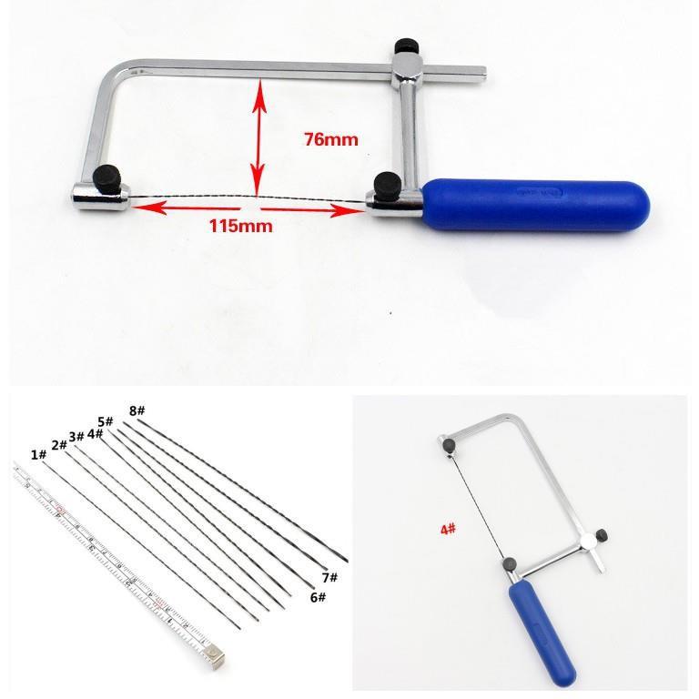 Bộ cưa và lưỡi cưa lọng 9 món 9 pcs (8 lưỡi cưa lọng , 1 cưa)quy cách cưa:115x76mmlưỡi cưa lọng: 130x0.25x0.125mmlưỡi cưa lọng